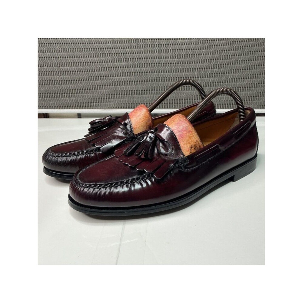 Cole Haan Burgundy Leather Tassel Loafers Men's Size 9 3E Wide